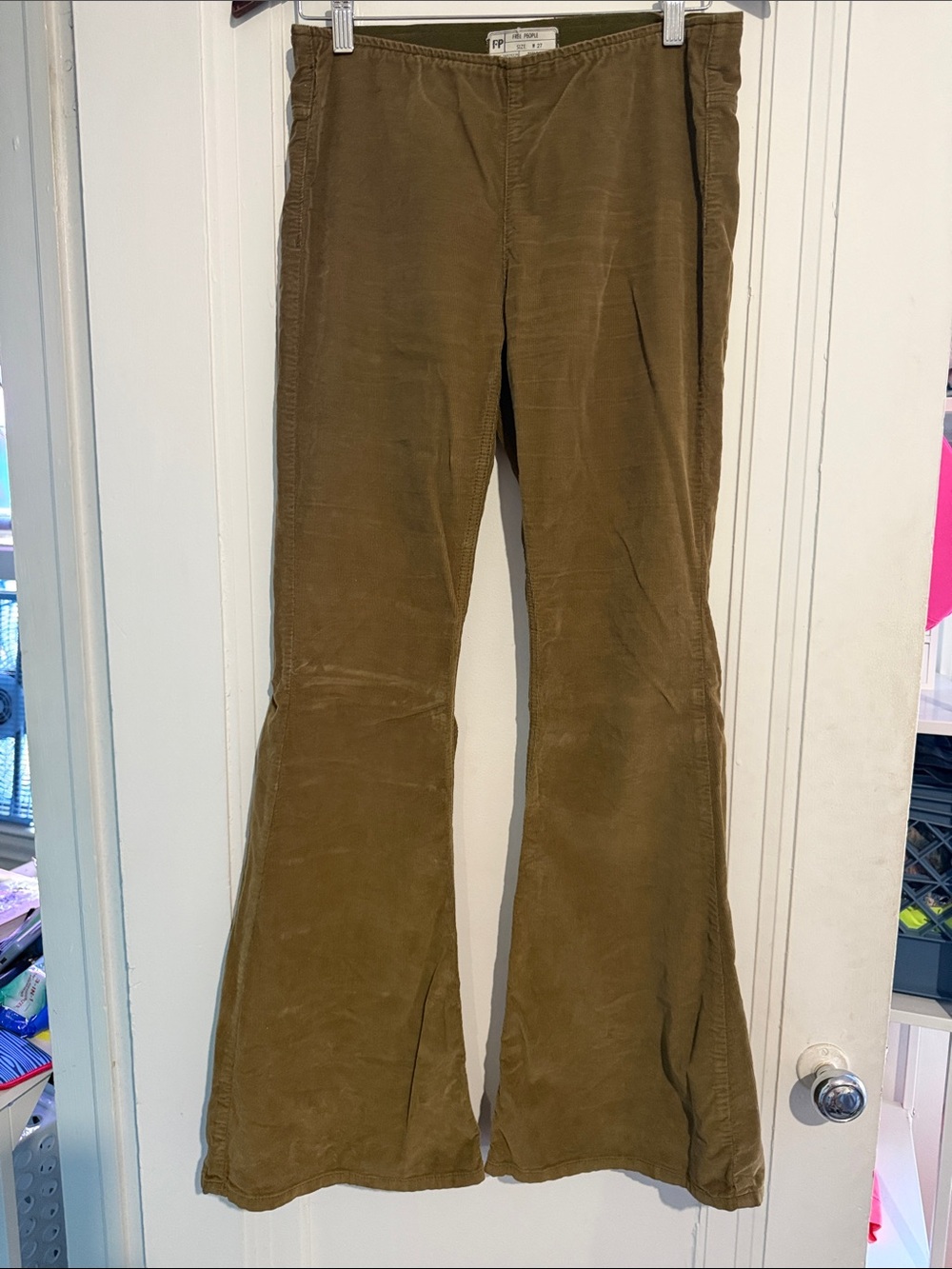 Free People Olive Green Corduroy Pants